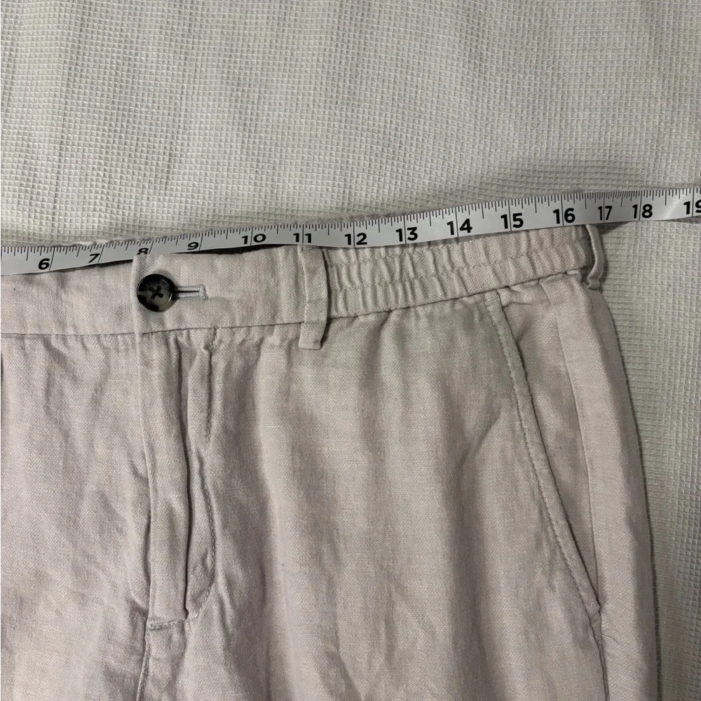 Banana Republic Mason Athletic Tapered Mens Pants 33x30 Linen/Cotton Drawstring